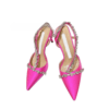 Pointed Toe Stiletto Rhinestone Women Sandals Summer New Luxury Comfortable Slingbacks