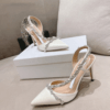 Pointed Toe Stiletto Rhinestone Women Sandals Summer New Luxury Comfortable Slingbacks - Image 3