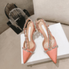 Pointed Toe Stiletto Rhinestone Women Sandals Summer New Luxury Comfortable Slingbacks - Image 6