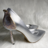 Red Wedding Shoes Bride Diamond Crystal Stiletto High Heels Pumps Women's Shoe Pointed Toe - Image 3