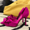 Women's Flower High Heels Single Shoes Sexy Red Black Pumps Summer 2023 Designer New Party Shoes Dress Wedding Stiletto Zapatos - Image 3