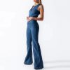 Casual Backless Heart Cutout Slim One-Piece Outfits Bodycon Jumpsuit - Image 10