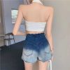 Casual Multiple Buckle Contrast Stitching Short Booty Shorts - Image 6