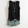Cotton and Linen Camisole I-shaped Sleeveless Outerwear Loose Top - Image 3