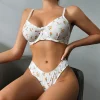 Pastoral Floral Printing Underwire Lingerie Set
