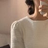 Trendy Half Sleeve O Neck Tweed Shirt Slim Corset Top - Image 6