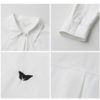 Women's White Shirt New Loose Contrast Embroidery Long Sleeve Woman - Image 4