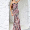 Bodycon Dresses Leopard Print Straps Neck Lace Backless Sexy Sleeveless Pencil Dress - Image 4