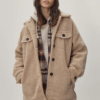 Faux Shearling Shacket  Outerwear For Women
