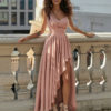 Party Dress One-Shoulder Sleeveless Sexy Pleated Long Dress For Women - Image 5