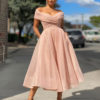 Party Dresses Strapless Open Shoulder Long Semi Formal Dress - Image 2