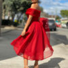 Party Dresses Strapless Open Shoulder Long Semi Formal Dress - Image 3