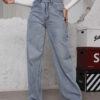 Jeans For Woman Cowboy Buttons Denim Bottoms