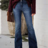 Woman's Bootcut Jeans High Rise Cotton Flare Bottoms