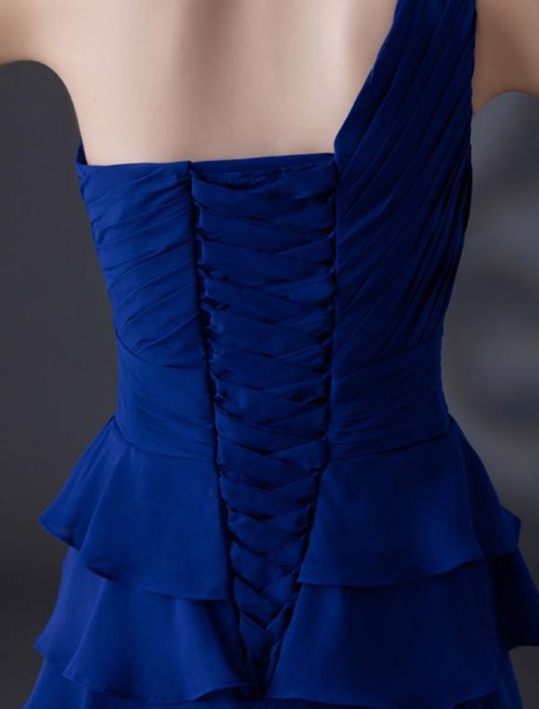 A-line Beading One-Shoulder Chiffon Gorgeous Cocktail wedding guest dress - Image 8