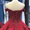 Luxury Lace Tiered Wedding Dress Sleeveless Beading Bridal Gowns - Image 6