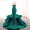 Simple Style Mermaid Wedding Dress Strapless Ruffles Bridal Gown - Image 9