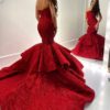 Simple Style Mermaid Wedding Dress Strapless Ruffles Bridal Gown - Image 2