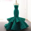 Simple Style Mermaid Wedding Dress Strapless Ruffles Bridal Gown - Image 7