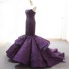 Simple Style Mermaid Wedding Dress Strapless Ruffles Bridal Gown - Image 3