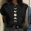 Chic Moon Space Graphic Tee for Women - Casual Summer-Wear - Image 2