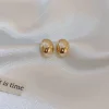 Irregular Round Pleated Lava Retro Earrings - Image 2