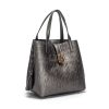 Retro Craft Fashion Letter Printed Metal Accessories Large Capacity Handbag
