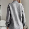 Casual Cross Border Long Sleeved Ruffle Button Shirt Top - Image 3