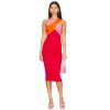 Casual Patchwork Cross Sling Stretch Bandage High Street Midi Dress - Image 4