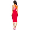 Casual Patchwork Cross Sling Stretch Bandage High Street Midi Dress - Image 6