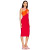 Casual Patchwork Cross Sling Stretch Bandage High Street Midi Dress - Image 5