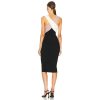 Casual Patchwork Cross Sling Stretch Bandage High Street Midi Dress - Image 3