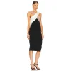 Casual Patchwork Cross Sling Stretch Bandage High Street Midi Dress - Image 2