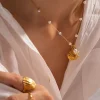 Casual Pearl Shell And Starfish Style Necklace Jwelery - Image 2