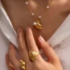 Casual Pearl Shell And Starfish Style Necklace Jwelery - Image 3