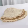 Casual Straw Panamas UV Protection Sun Visor Beach Hat - Image 7