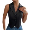 Casual Style Turn-down Collar Outerwear And Coats Type Top - Image 10