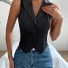 Casual Style Turn-down Collar Outerwear And Coats Type Top - Image 9