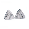 Classic Stainless Steel Metal Triangle Geometric Waterproof Daily Stud Earrings - Image 3