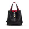 Retro Craft Fashion Letter Printed Metal Accessories Large Capacity Handbag - Image 2