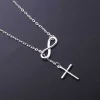 Cross Infinity Pendant Chain Party Necklace - Image 3