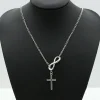 Cross Infinity Pendant Chain Party Necklace - Image 4