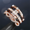 Crystal Twist Ring Couples Engagement Wedding Jewelry - Image 5