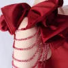 Elegant Backless Diamonds Floor-Length Birthday Party Maxi Dress - Image 34