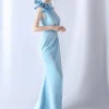 Elegant Backless Diamonds Floor-Length Birthday Party Maxi Dress - Image 5