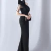 Elegant Backless Diamonds Floor-Length Birthday Party Maxi Dress - Image 13
