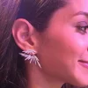 Elegant Design Leaf Full Micro Paved Micro Zirconia Wedding Earring