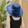 Elegant Flower Church Large Wide Brim Fedora Beach Hat - Image 10