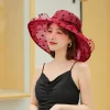 Elegant Flower Church Large Wide Brim Fedora Beach Hat - Image 11