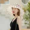 Elegant Flower Church Large Wide Brim Fedora Beach Hat - Image 6